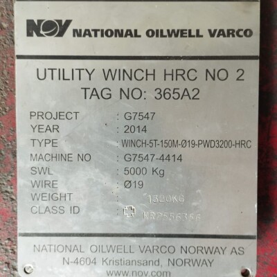NOV Hydraulic Utility & Manrider Winch-5