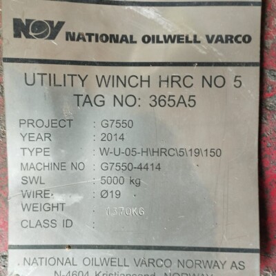 NOV Hydraulic Utility & Manrider Winch-6