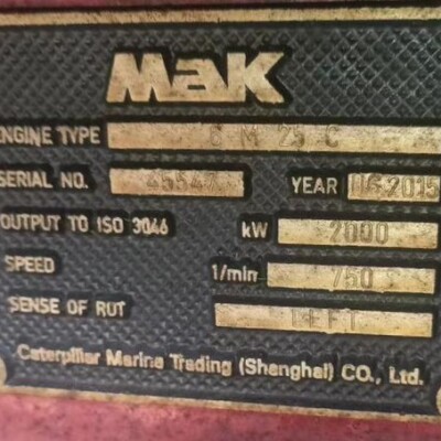 Mak 6M25C marine propulsion engine unused x 2 sets built year 2015 with ABS certificates.-4