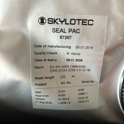 For Sale:Skylotec Rescue Seal Pac - 200 meters - expiry August 2026 Skylotec Rescue Seal Pac - 200 meters - expiry August 2026