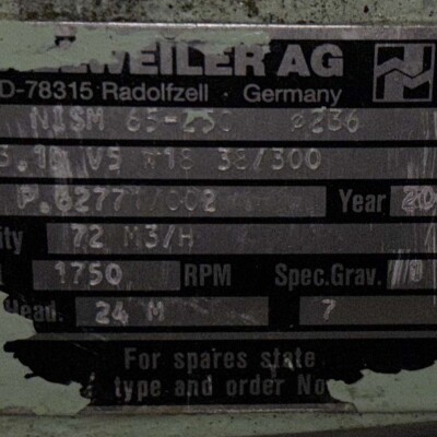ABB Motor with Weiler AG Pump - 11 kW, 1750 RPM, 72 m³/h Capacity-3