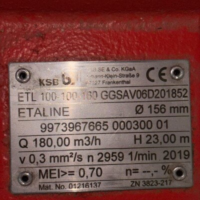 KSB ETALINE Pump with Motor - 180 m³/h, 23 m Head-3