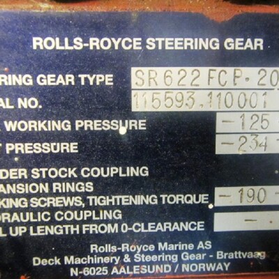 For Sale:ROLLS-ROYCE STEERING GEARS #F ROLLS-ROYCE STEERING GEARS #F