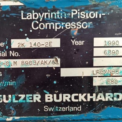 BURCKHARDT COMPRESSOR - 2K 140 2E