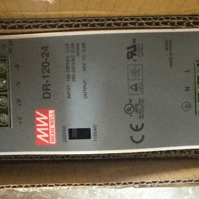 Mean Well DR-120-24 Industrial DIN Rail Power Supply 24V 5A-4