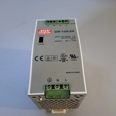Mean Well DR-120-24 Industrial DIN Rail Power Supply 24V 5A-5