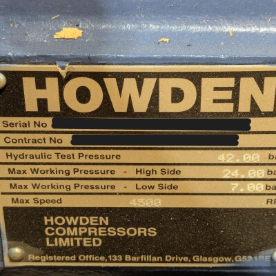 Howden WRV163 Screw Compressor (Stage 2)-3