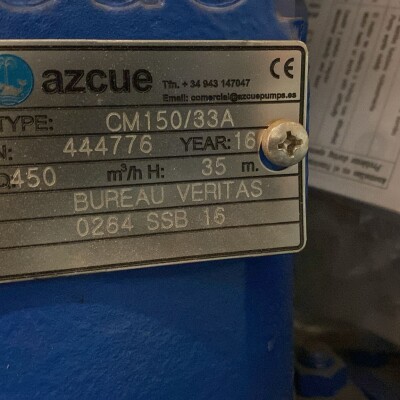 AZCUE  WATER PUMP TYPE: CM150/33A-2