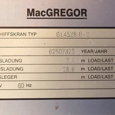 MacGregor GL 4028- 2S Electro-Hydraulic Deck Crane-2