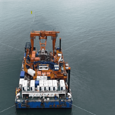 Shallow water cable laying barge-4