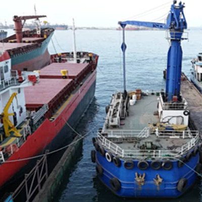 Work Barge with crane